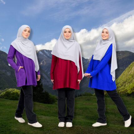 Haleema Tshirt Muslimah Oversize Cotton H9020 M-3XL